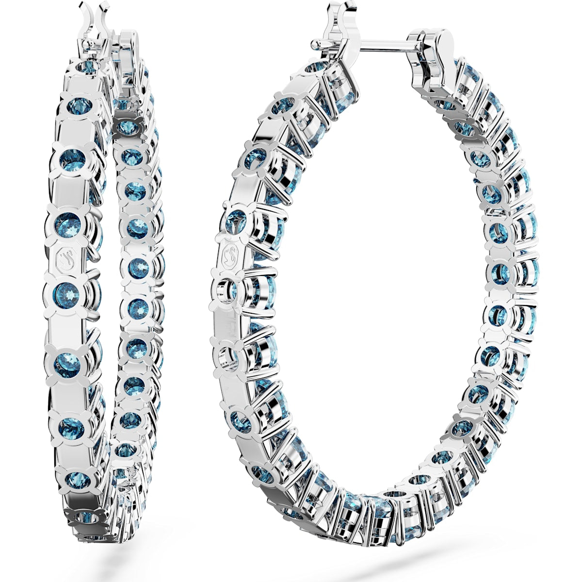 MATRIX:OHRSTECKER HOOP MAQUAM/RHS - CRYSTAL UNTERBERGER