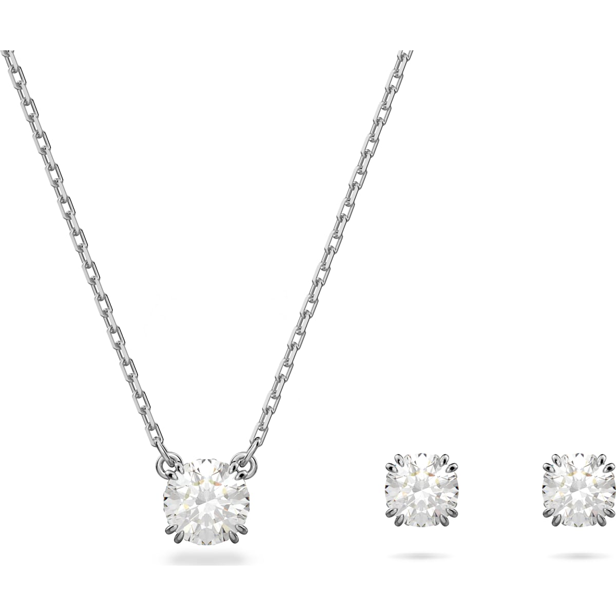 Constella Set Rundschliff, Weiß, Rhodiniert - CRYSTAL UNTERBERGER