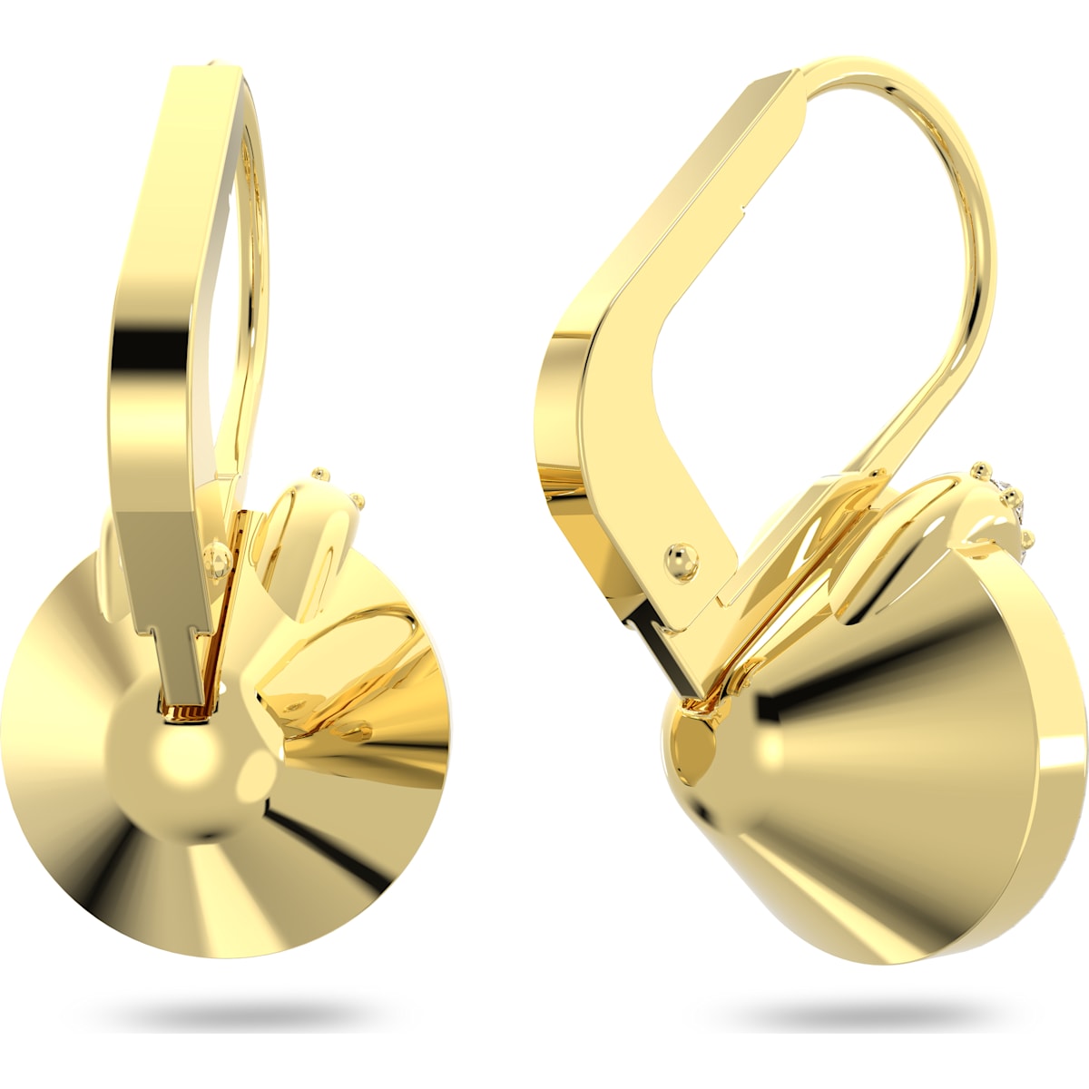 Bella V Drop-Ohrhänger Rundschliff, Goldfarben, Goldlegierungsschicht - CRYSTAL UNTERBERGER