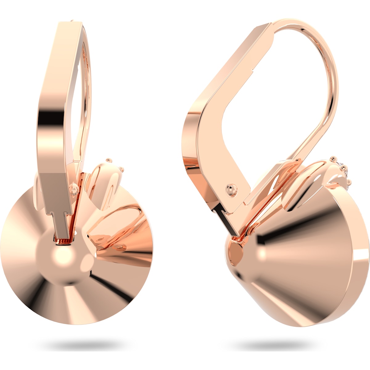 Bella V Drop-Ohrhänger Rundschliff, Rosa, Roségold-Legierungsschicht - CRYSTAL UNTERBERGER
