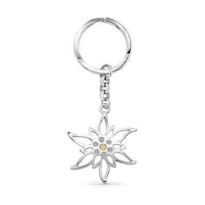 CRYSTALP - simone edelweiss keyring35mm - CRYSTAL UNTERBERGER
