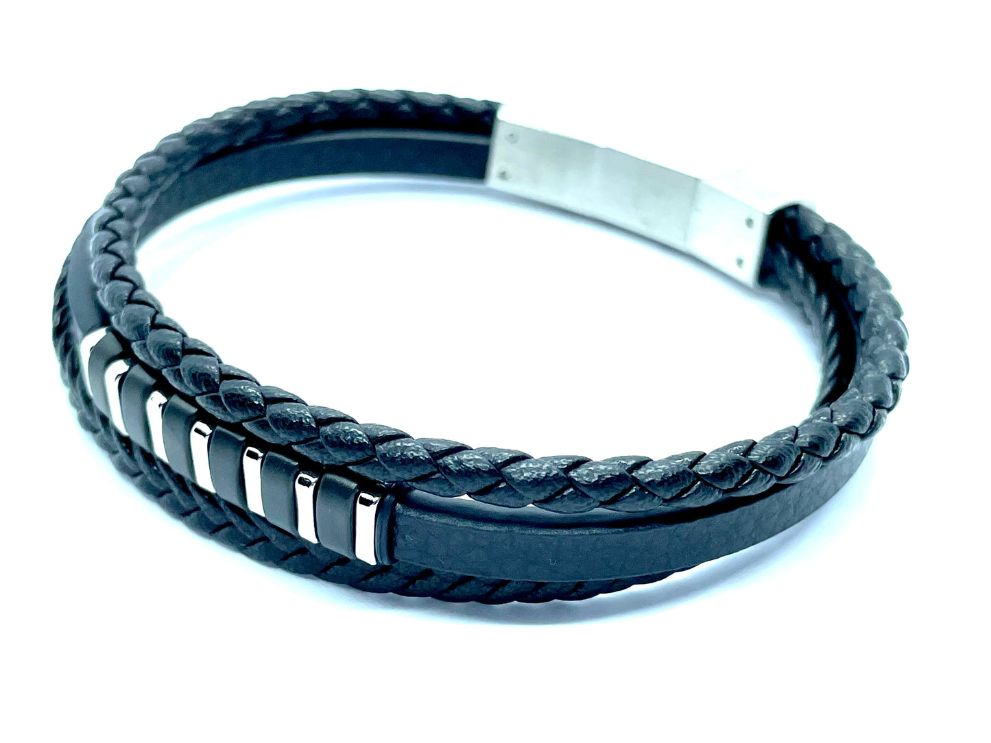 Auranto - Lederarmband schwarz - CRYSTAL UNTERBERGER