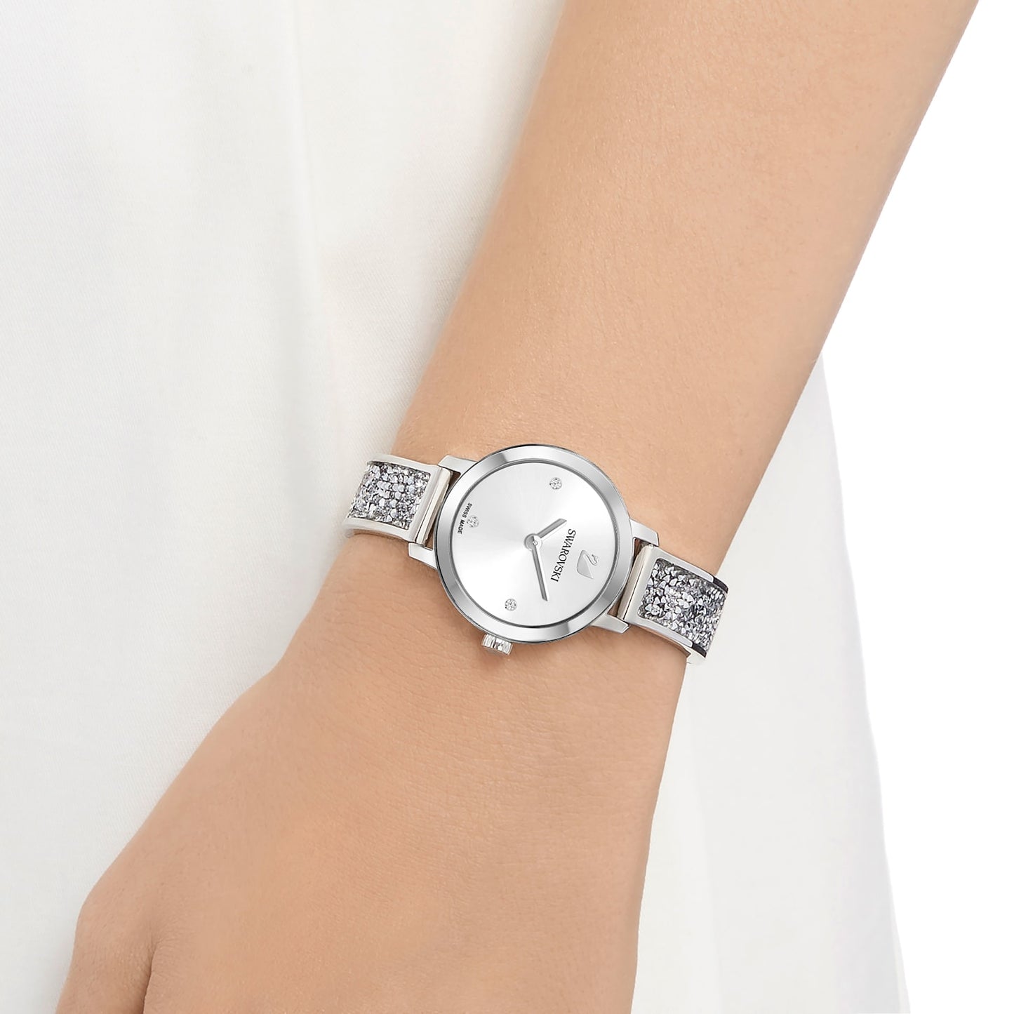 Swarovski - Cosmic Rock Uhr, Metallarmband, Silberfarben, Edelstahl - CRYSTAL UNTERBERGER