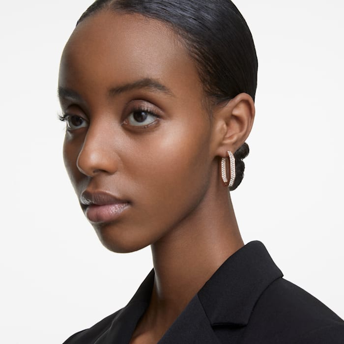 Swarovski - Dextera Kreolen Oktagon, Pavé, Mittel - CRYSTAL UNTERBERGER