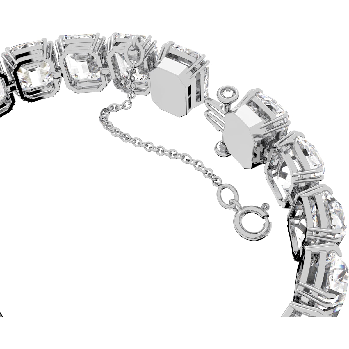 Swarovski - Millenia Armband, Kristalle mit Oktagon-Schliff, Weiss, Rhodiniert - CRYSTAL UNTERBERGER