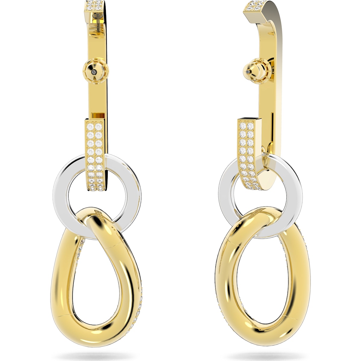 Swarovski - Dextera Ohrringe, Weiss, Goldlegierungsschicht - CRYSTAL UNTERBERGER