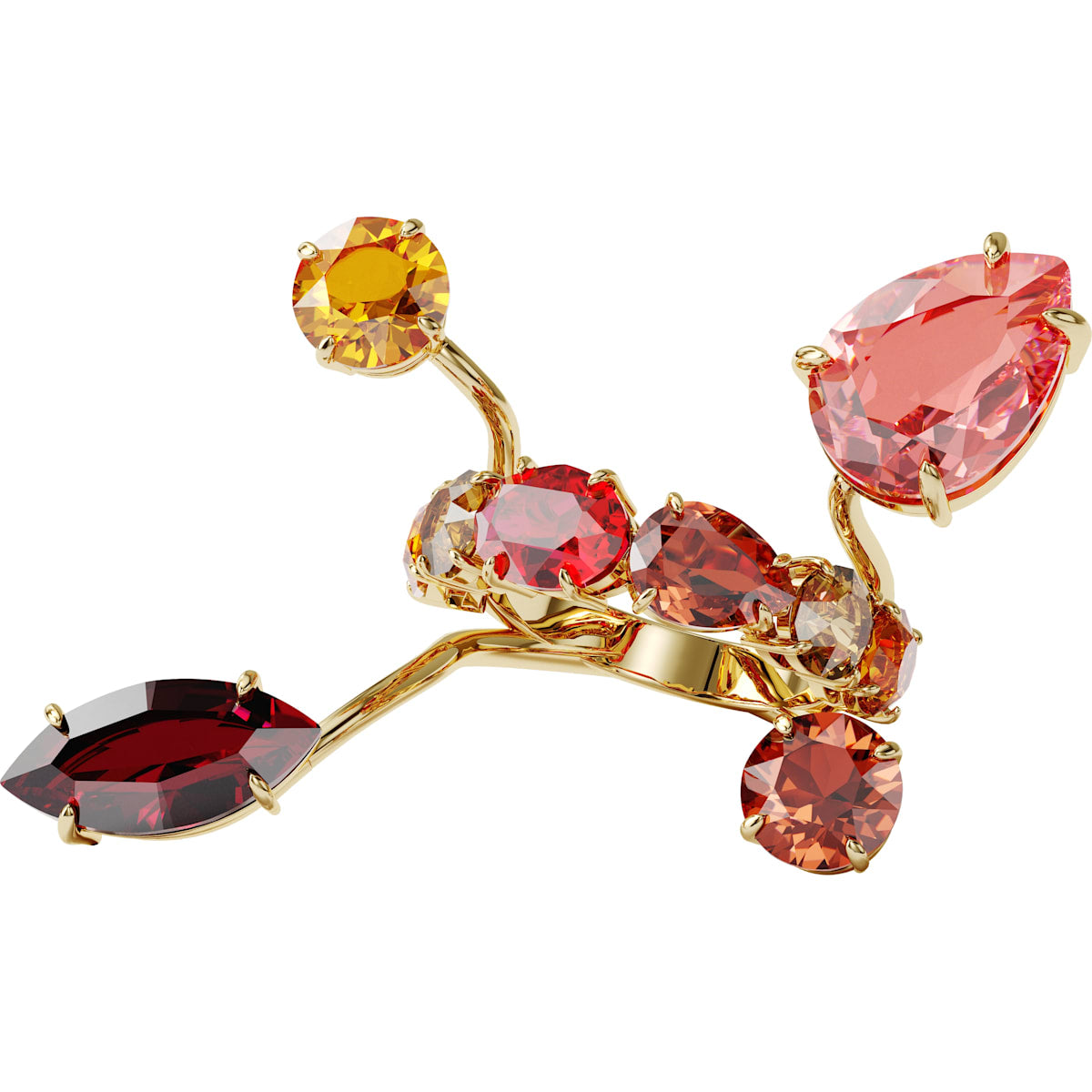 Swarovski - Gema Ring, Mehrfarbig, Goldlegierungsschicht - CRYSTAL UNTERBERGER