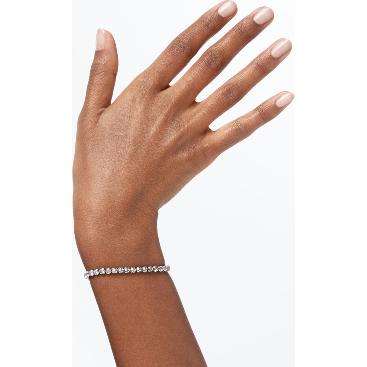 Swarovski - Tennis Deluxe Armband, Rund, Grau, Rutheniert - CRYSTAL UNTERBERGER