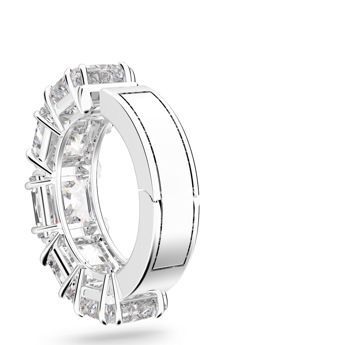 Swarovski - Millenia Ear Cuff, Einzel, Kristall im Quadrat-Schliff, Weiss, Rhodiniert - CRYSTAL UNTERBERGER