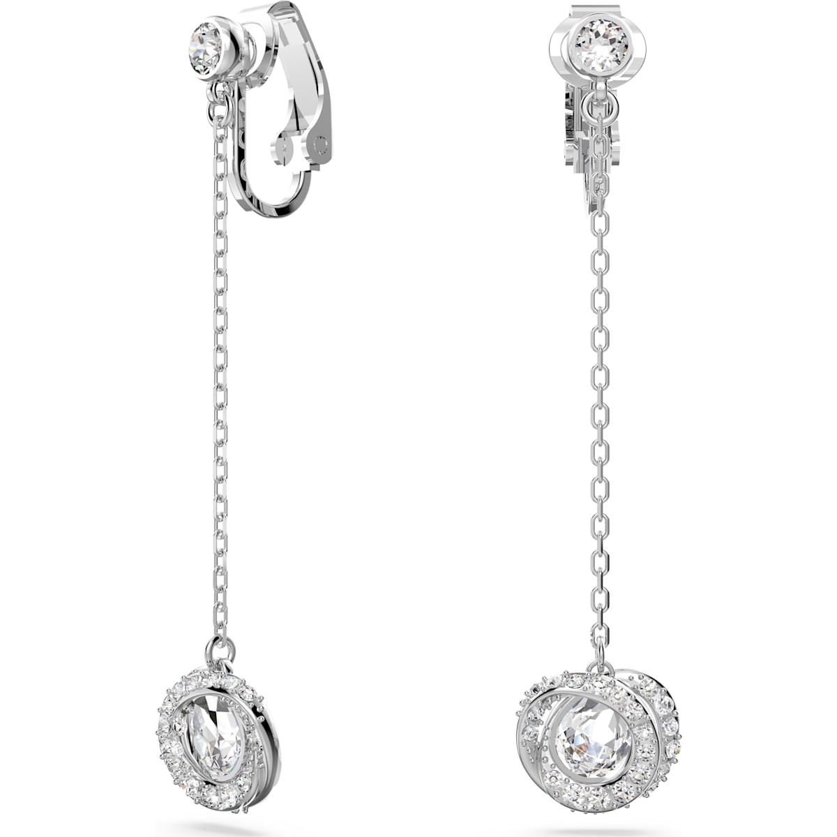 Swarovski - Generation Ohrclips Weiß, Rhodiniert - CRYSTAL UNTERBERGER