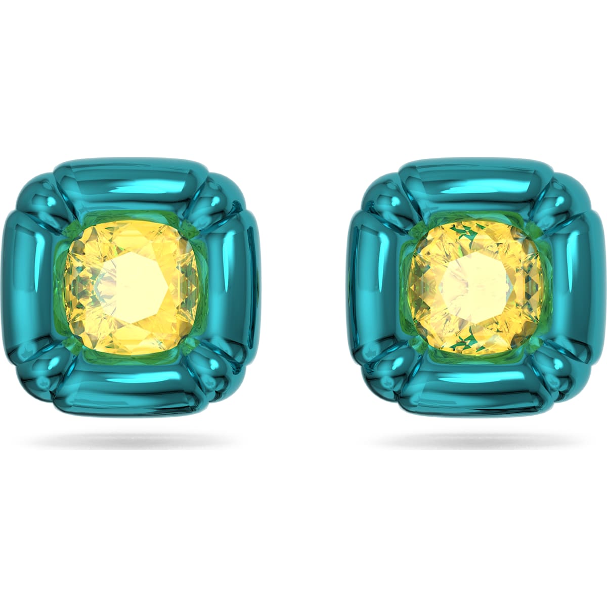 Swarovski - Dulcis Ohrstecker, Kristalle im Kissenschliff, Gelb, Goldlegierungsschicht - CRYSTAL UNTERBERGER