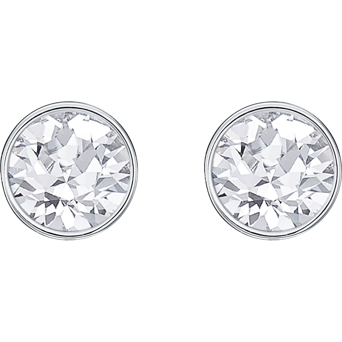 Swarovski - Lattitude Chain Ohrringe, Weiss, Rhodiniert - CRYSTAL UNTERBERGER