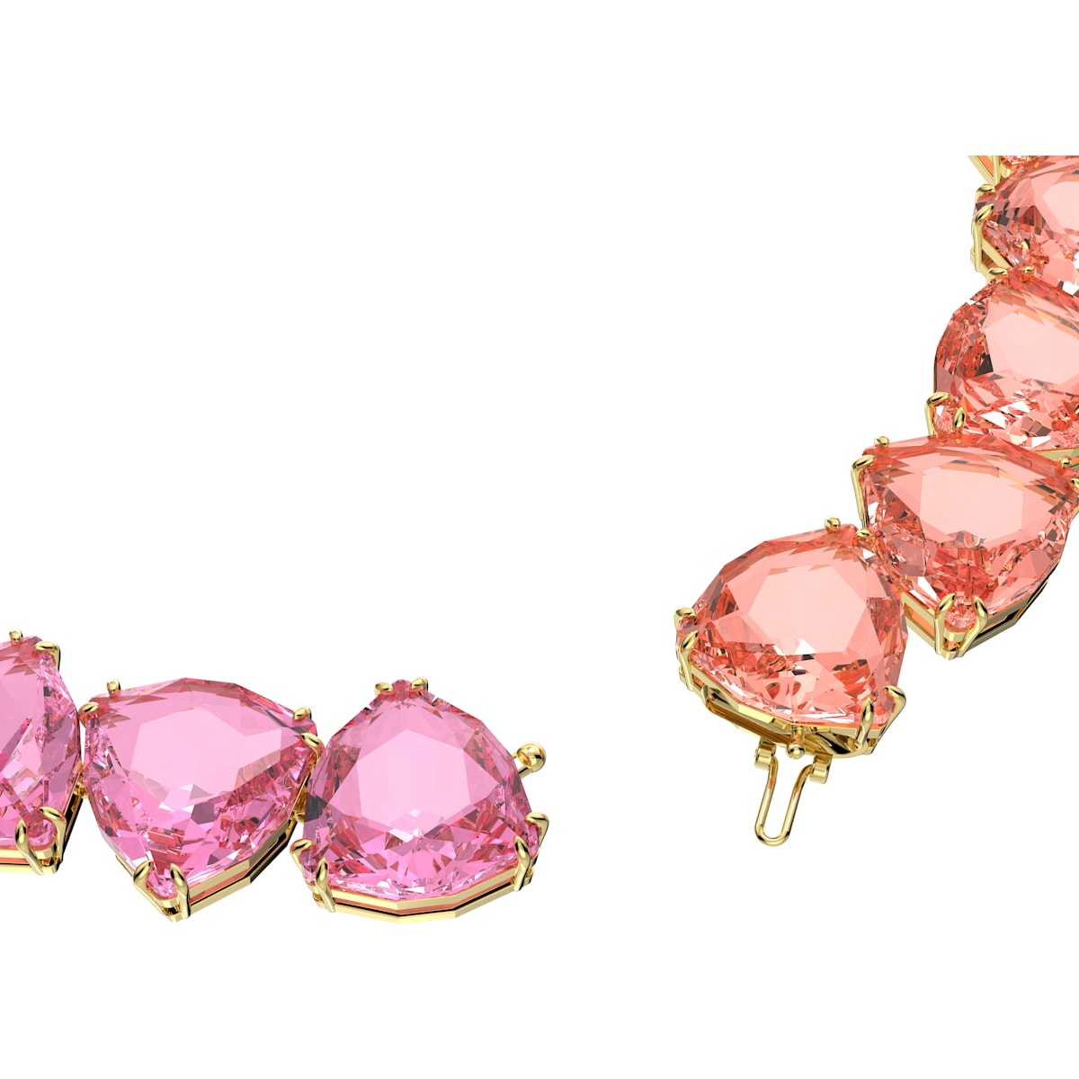 Swarovski - Millenia Halskette, Dreieck, Mehrfarbig, Goldlegierungsschicht - CRYSTAL UNTERBERGER