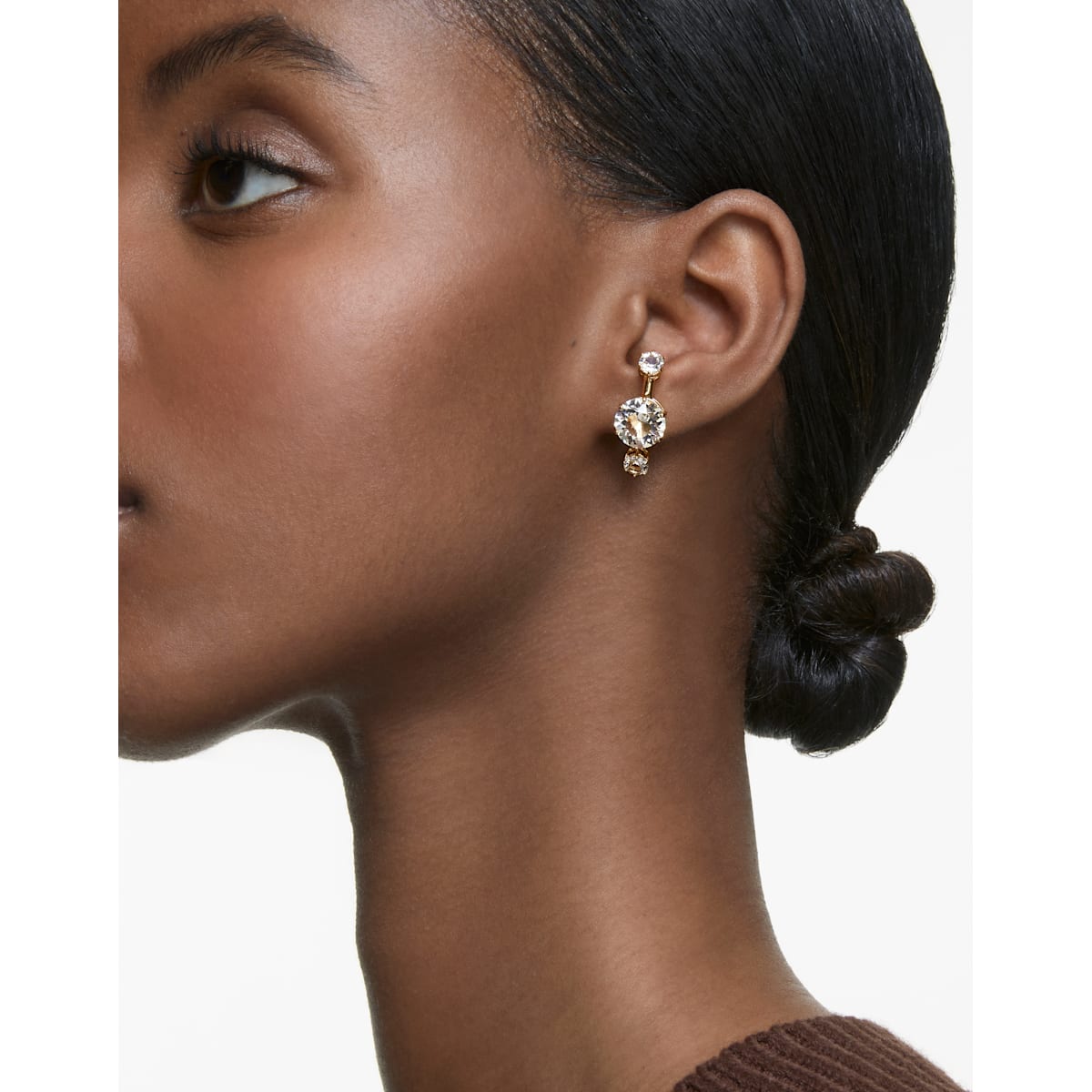 Swarovski - Constella Ohrringe, Weiss, Goldlegierungsschicht - CRYSTAL UNTERBERGER