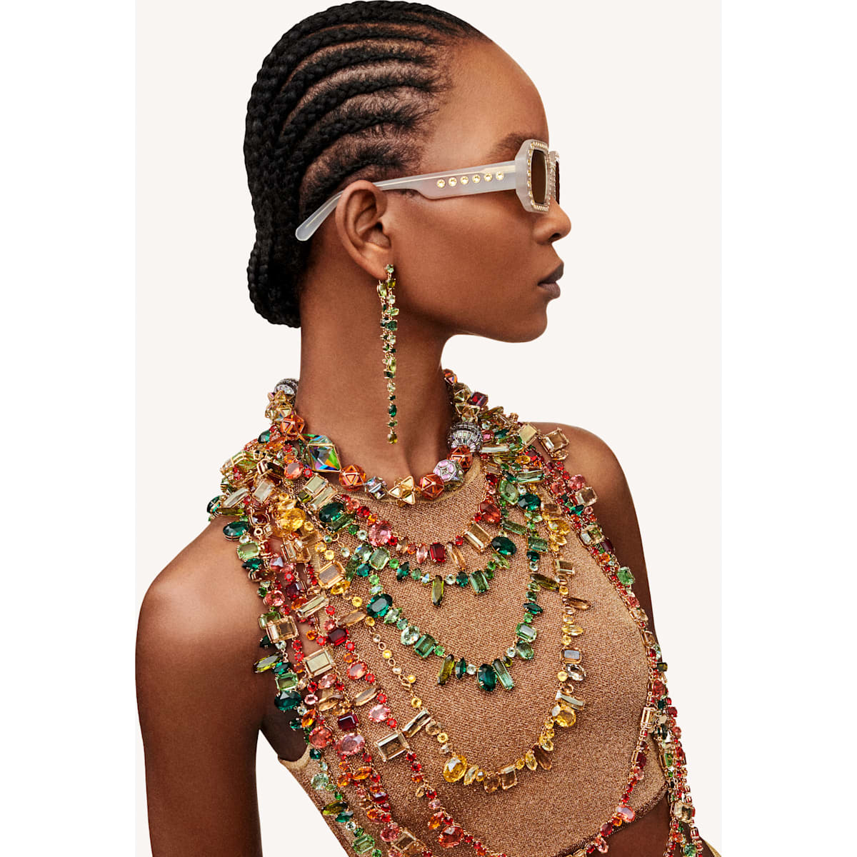 Swarovski - Curiosa Halskette, Mehrfarbig, Metallmix - CRYSTAL UNTERBERGER