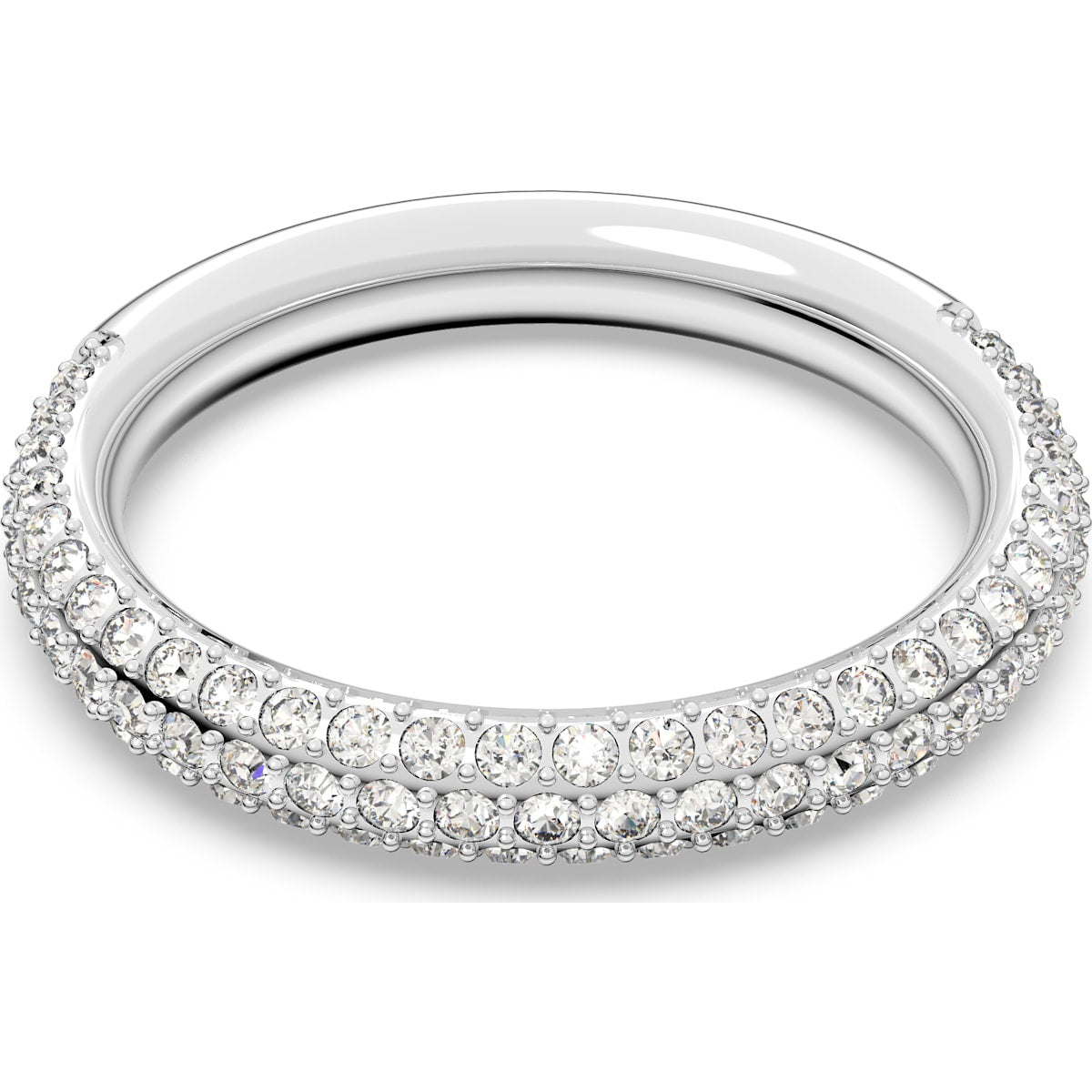 Swarovski - Stone Ring, Weiss, Rhodiniert - CRYSTAL UNTERBERGER