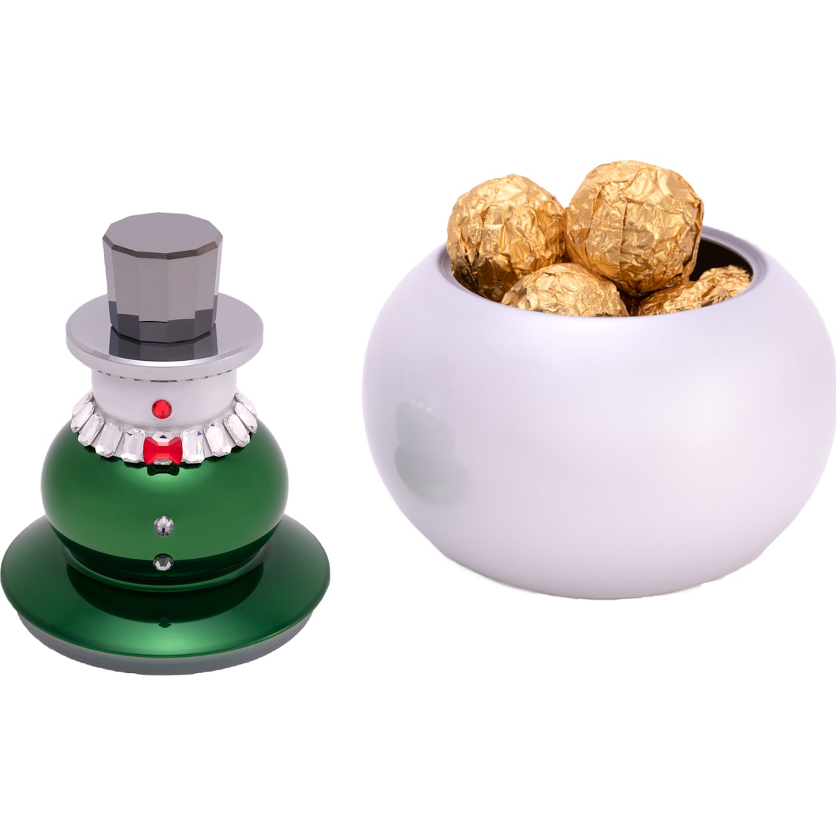 Swarovski - Holiday Cheers Schneemann Bonbonschale - CRYSTAL UNTERBERGER