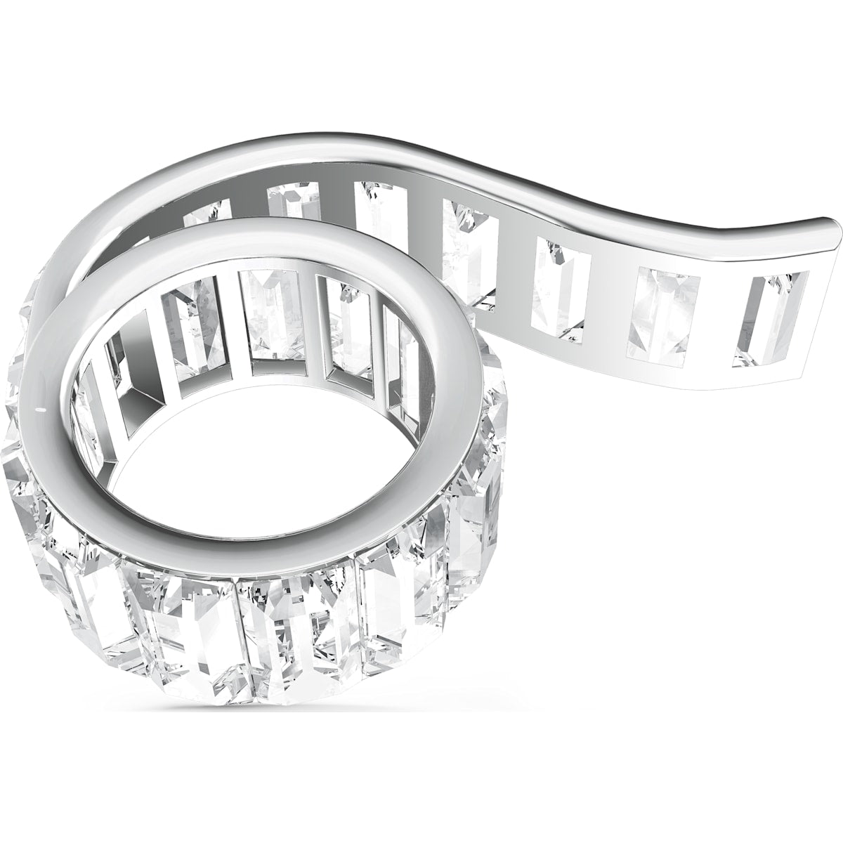 Swarovski - Matrix Ring, Weiss, Rhodiniert - CRYSTAL UNTERBERGER