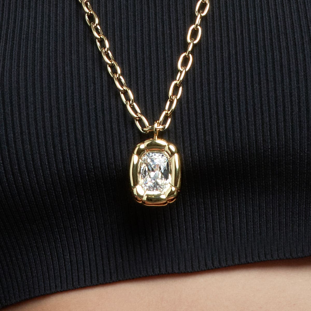 Swarovski - Dulcis Anhänger, Kristalle im Kissenschliff, Gelb, Goldlegierungsschicht - CRYSTAL UNTERBERGER