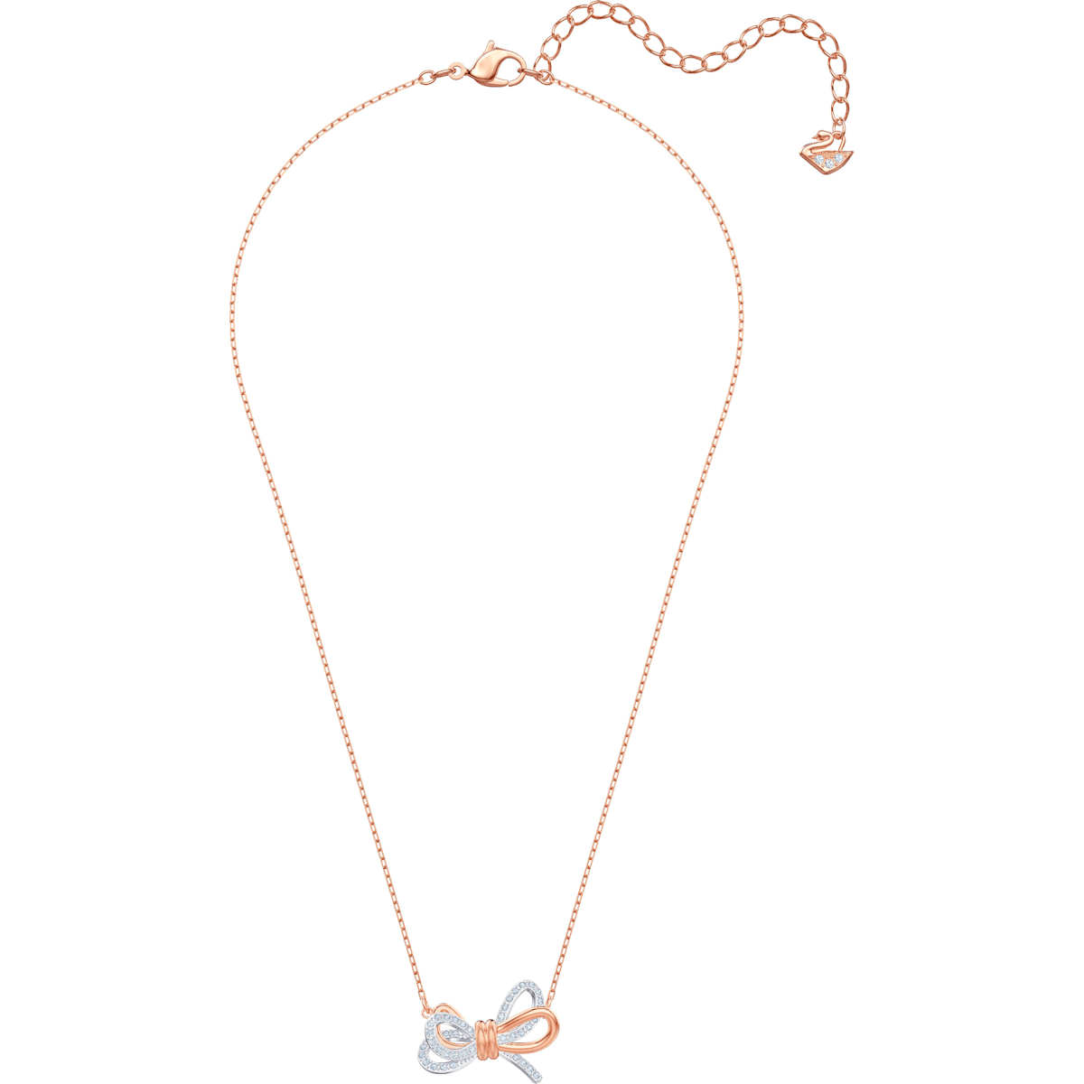 Swarovski - Lifelong Bow Anhänger, Schleife, Weiss, Metallmix - CRYSTAL UNTERBERGER