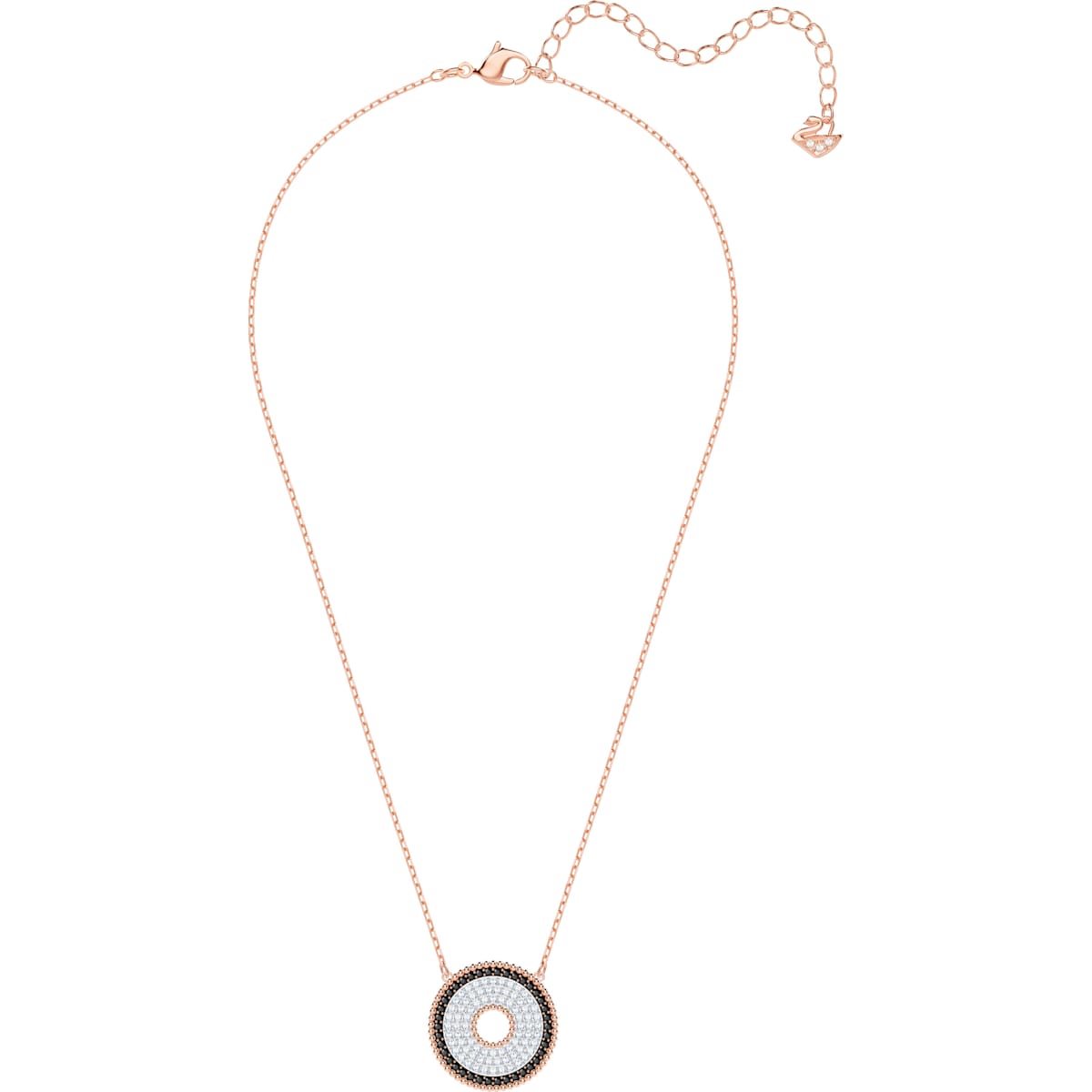 Swarovski - Lollypop Halskette, Schwarz, Rosegold-Legierungsschicht - CRYSTAL UNTERBERGER