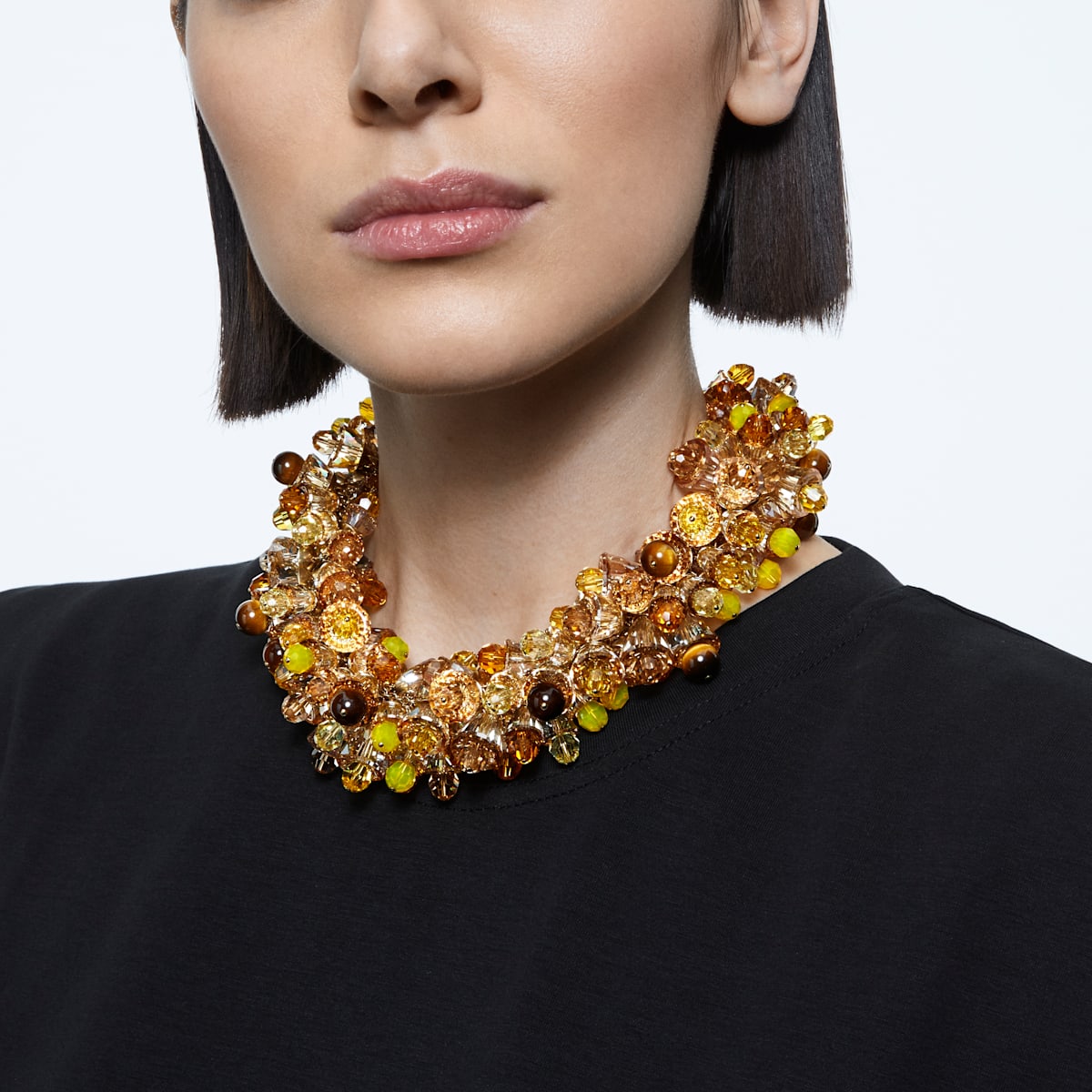 Swarovski - Somnia Halskette, Mehrfarbig, Goldlegierungsschicht - CRYSTAL UNTERBERGER