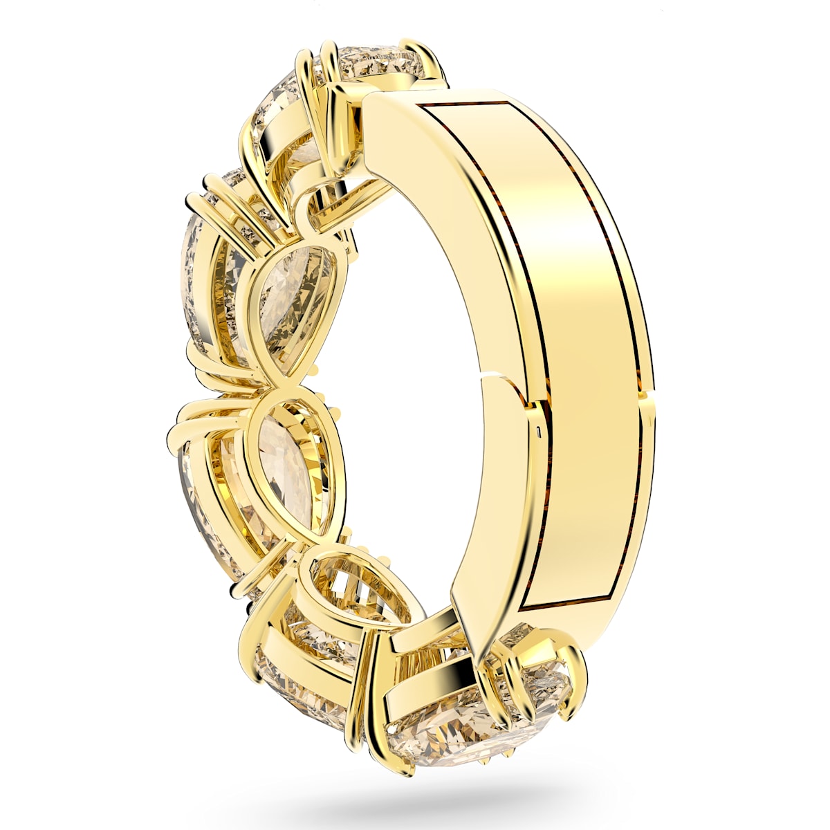Swarovski - Millenia Ear Cuff, Einzel, Swarovski Zirkonia im Tropfenschliff, Gelb, Goldlegierungsschicht - CRYSTAL UNTERBERGER