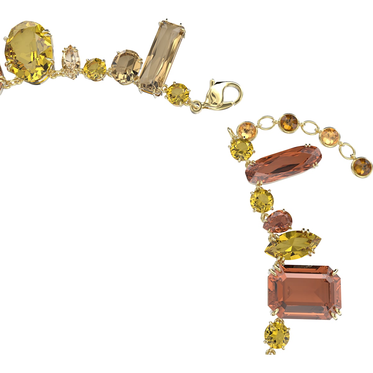 Swarovski - Gema Halskette, Mehrfarbig, Goldlegierungsschicht - CRYSTAL UNTERBERGER