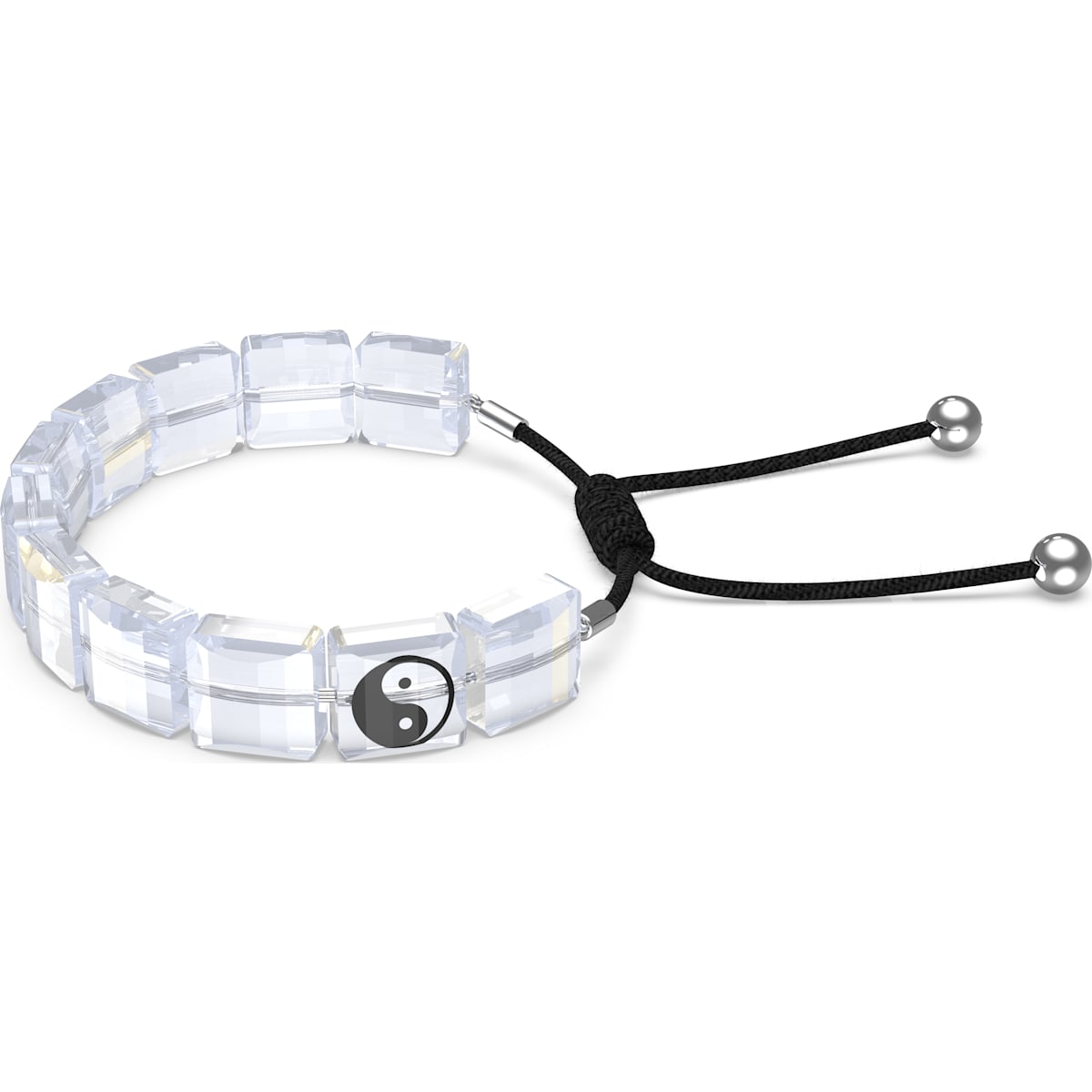 Swarovski - Letra Armband, Yin Yang, Weiss, Rhodiniert - CRYSTAL UNTERBERGER