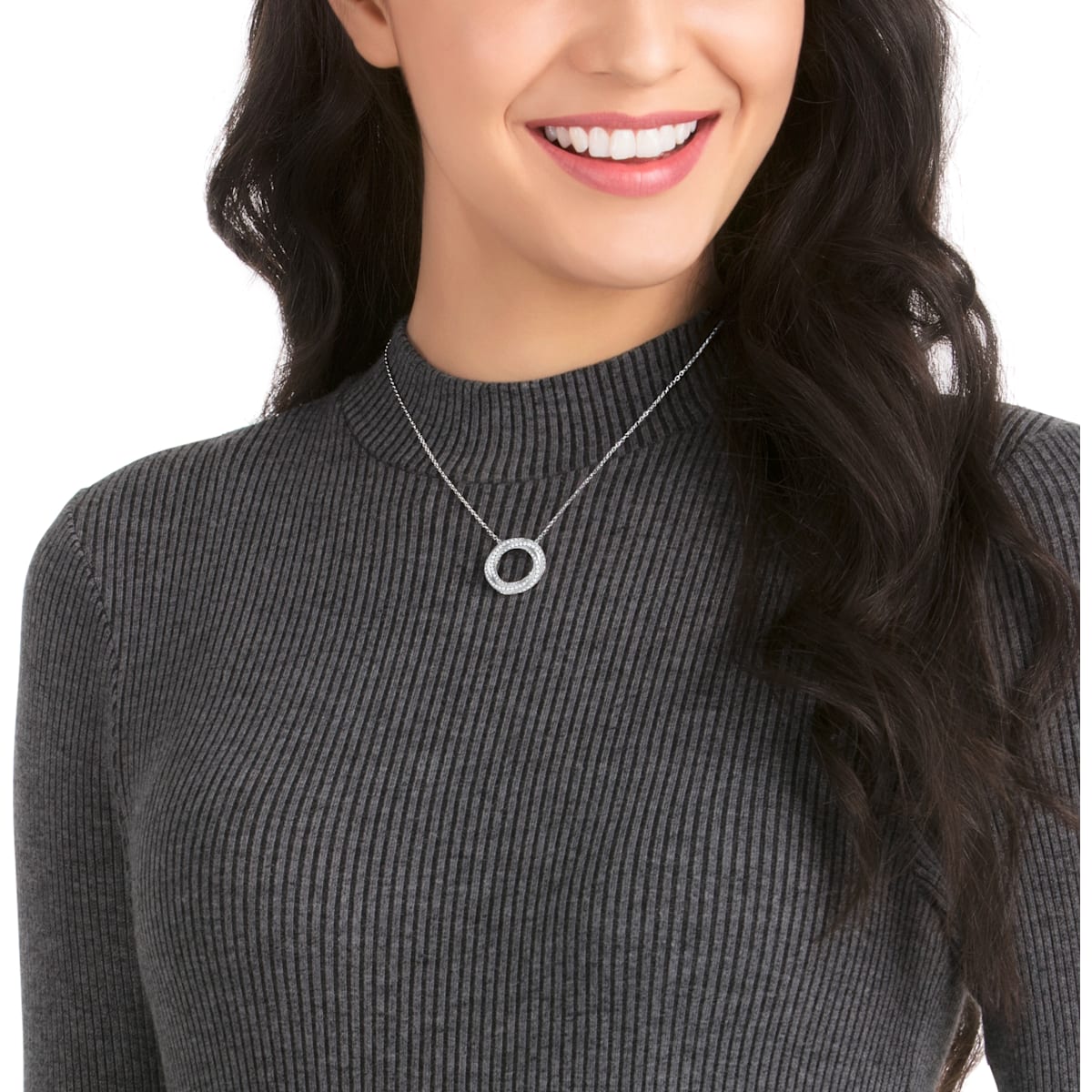 Swarovski - Hilt Halskette, Weiss, Rhodiniert - CRYSTAL UNTERBERGER