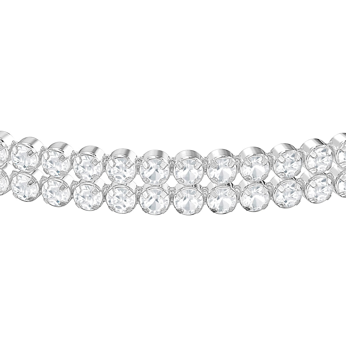 Swarovski - Subtle Armband, Weiss, Rhodiniert - CRYSTAL UNTERBERGER