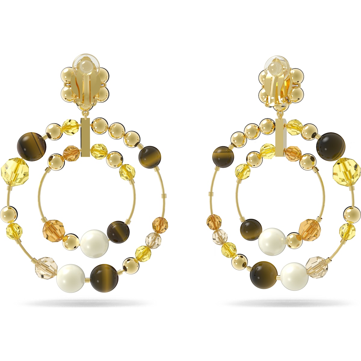 Swarovski - Somnia Kreolen, Mehrfarbig, Goldlegierungsschicht - CRYSTAL UNTERBERGER