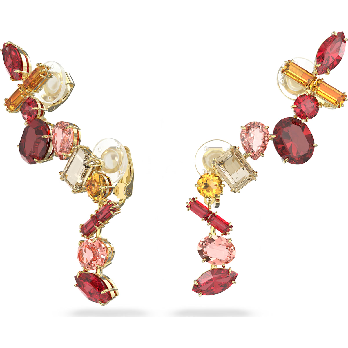 Swarovski - Gema Ohrclips, Mehrfarbig, Goldlegierungsschicht - CRYSTAL UNTERBERGER