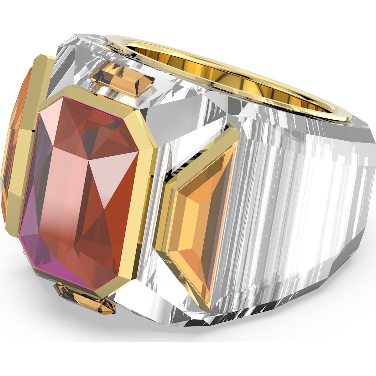 Swarovski - Chroma Cocktail Ring, Rosa, Goldlegierungsschicht - CRYSTAL UNTERBERGER