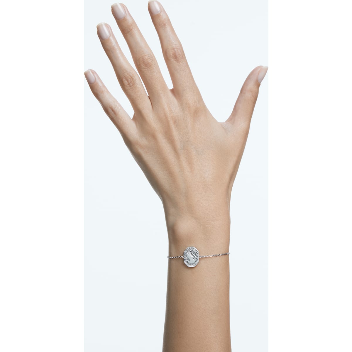 Swarovski - Signum Armband, Schwan, Weiss, Rhodiniert - CRYSTAL UNTERBERGER