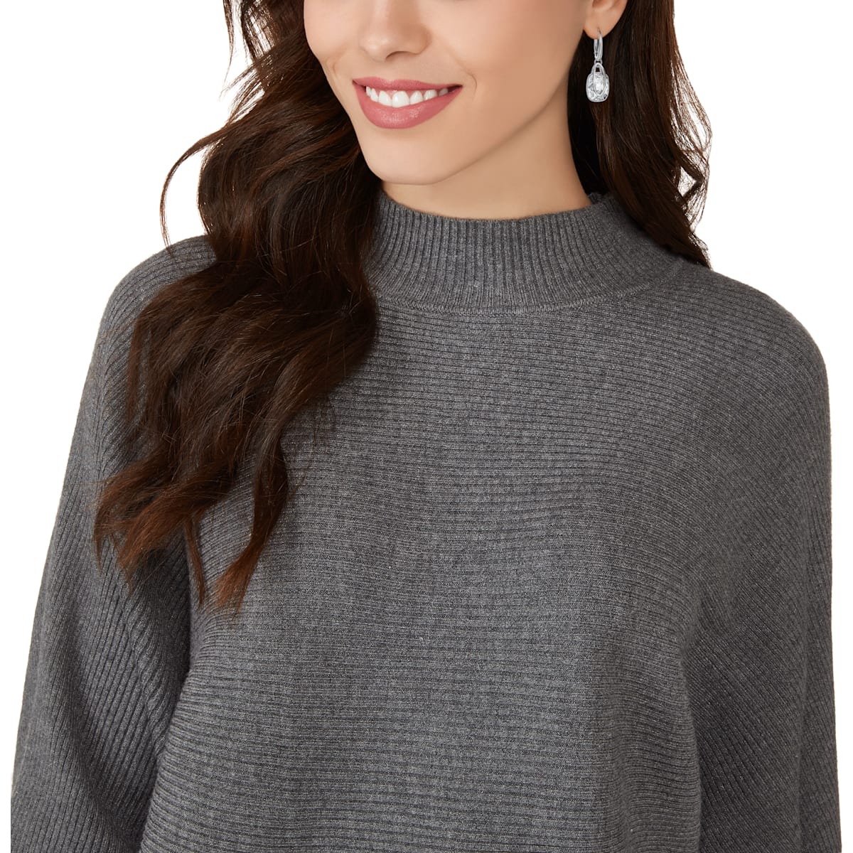 Swarovski - Holding Ohrringe, Weiss, Rhodiniert - CRYSTAL UNTERBERGER