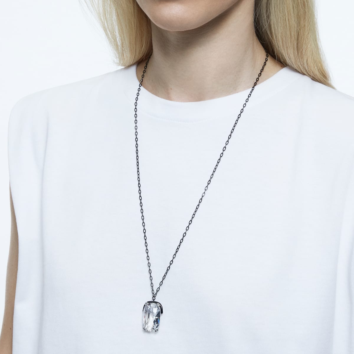 Swarovski - Harmonia Anhänger, Übergroßer Kristall, Weiss, Metallmix - CRYSTAL UNTERBERGER