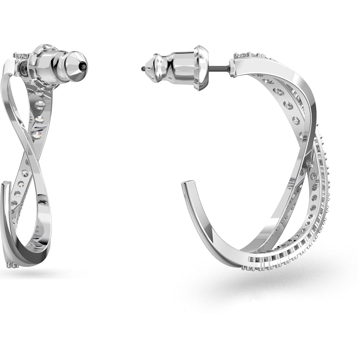 Swarovski - SS TWIST:OHRSTECKER MN HOOP CZWH/RHS - CRYSTAL UNTERBERGER