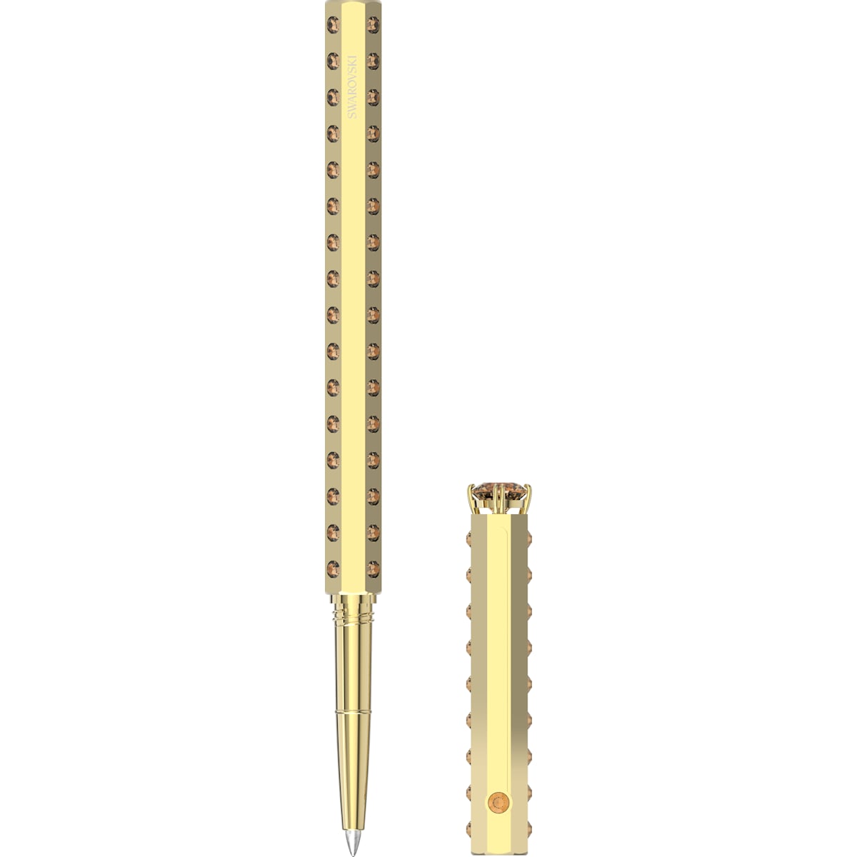 Swarovski - MIL003 Kugelschreiber, Statement, Gelb, Goldlegierungsschicht - CRYSTAL UNTERBERGER