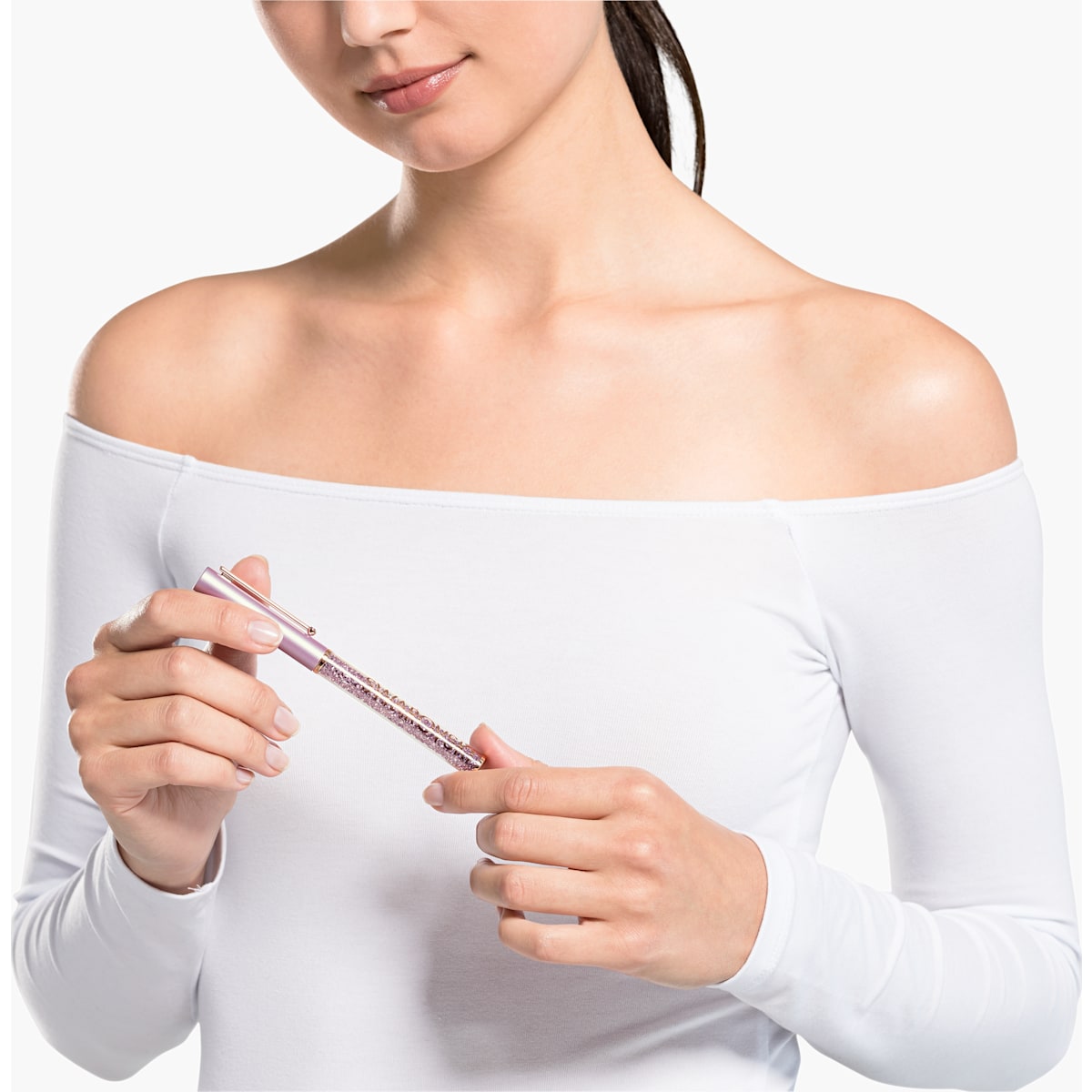 Swarovski - Crystalline Gloss Kugelschreiber, Violett, Rosegold-Legierungsschicht - CRYSTAL UNTERBERGER