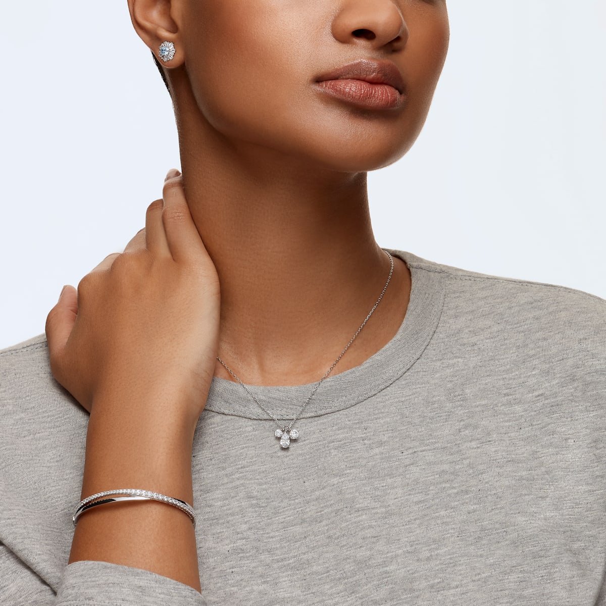 Swarovski - Attract Anhänger, Weiss, Rhodiniert - CRYSTAL UNTERBERGER