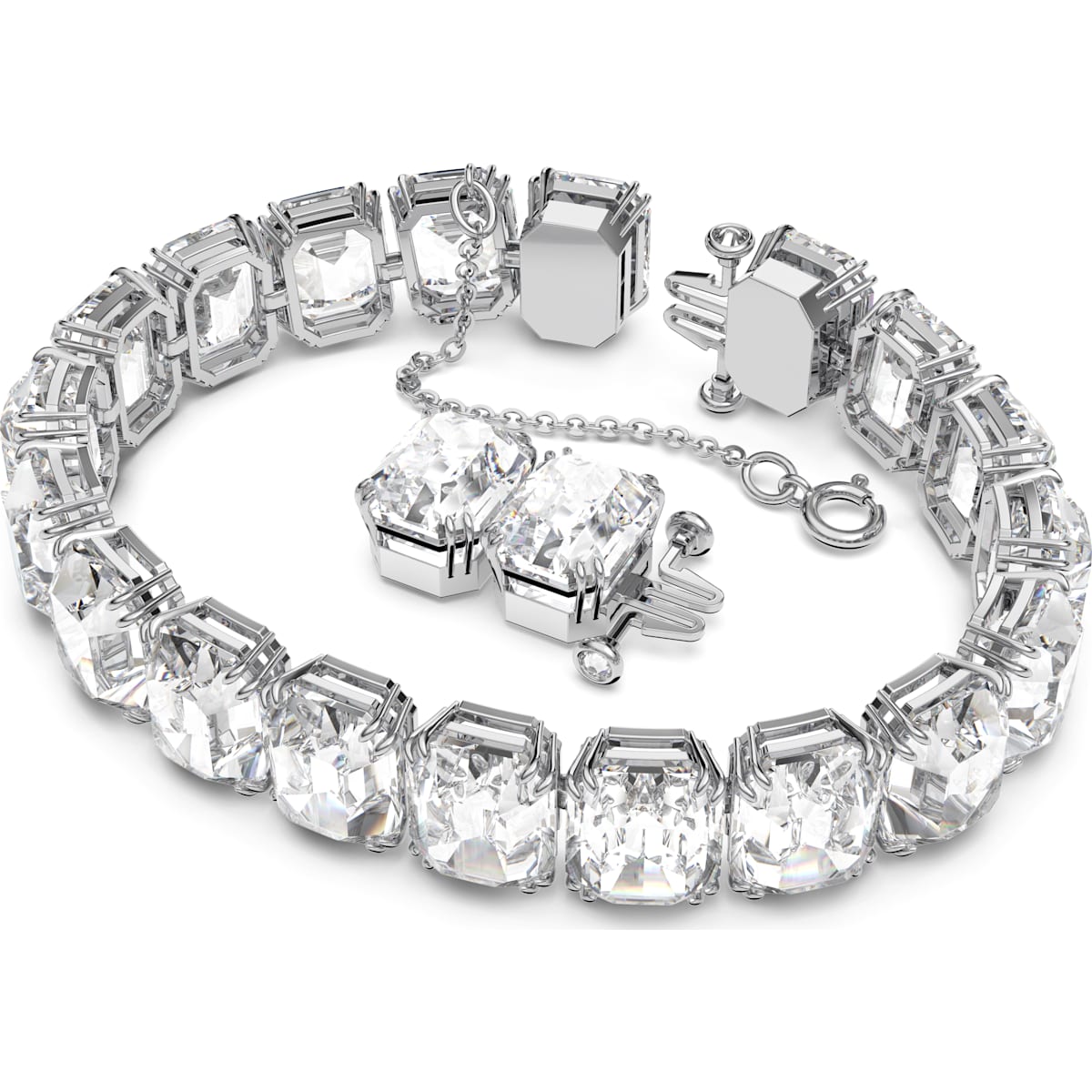 Swarovski - Millenia Armband, Kristalle mit Oktagon-Schliff, Weiss, Rhodiniert - CRYSTAL UNTERBERGER