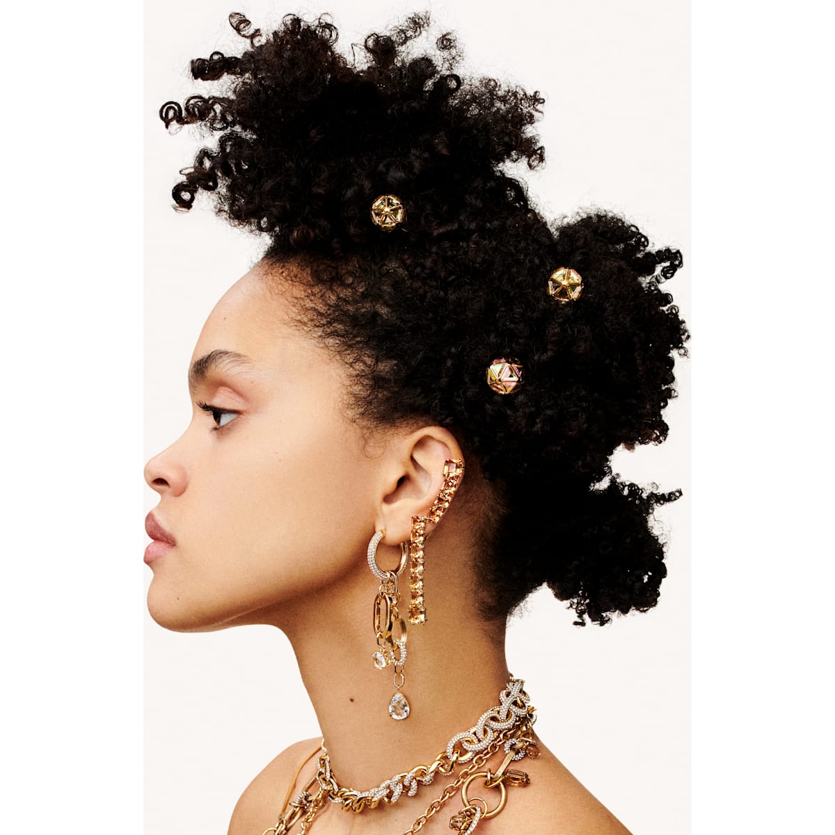 Swarovski - CRA002 Haarnadel, Grün, Goldlegierungsschicht - CRYSTAL UNTERBERGER