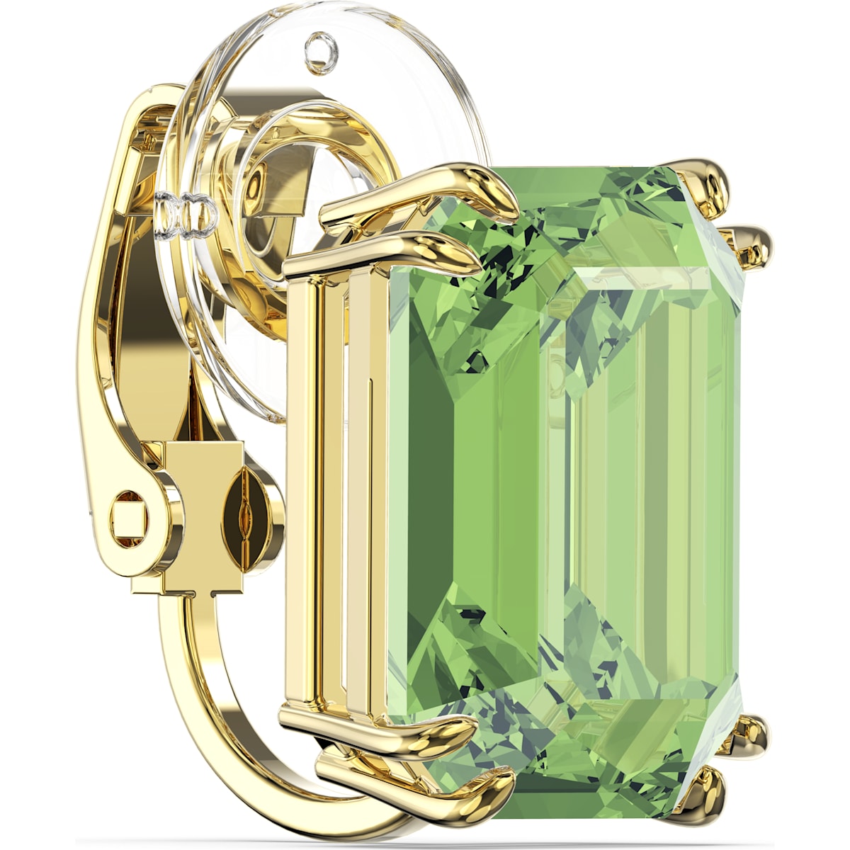 Swarovski - Millenia Ohrclip, Einzel, Grün, Goldlegierungsschicht - CRYSTAL UNTERBERGER