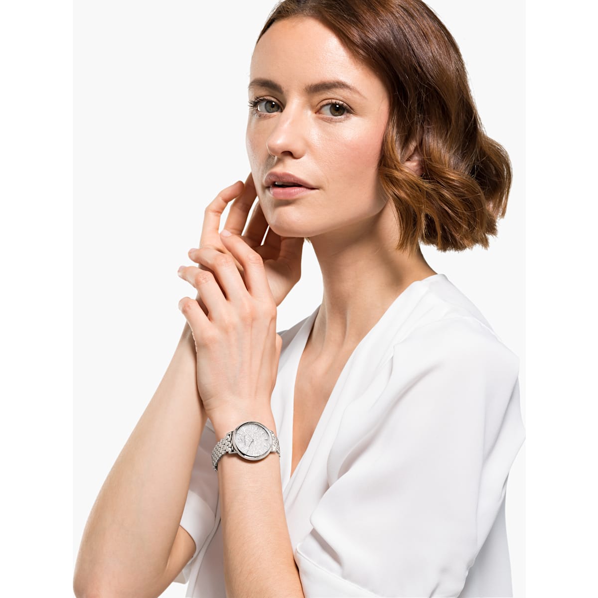 Swarovski - Crystalline Joy Uhr, Metallarmband, Silberfarben, Edelstahl - CRYSTAL UNTERBERGER