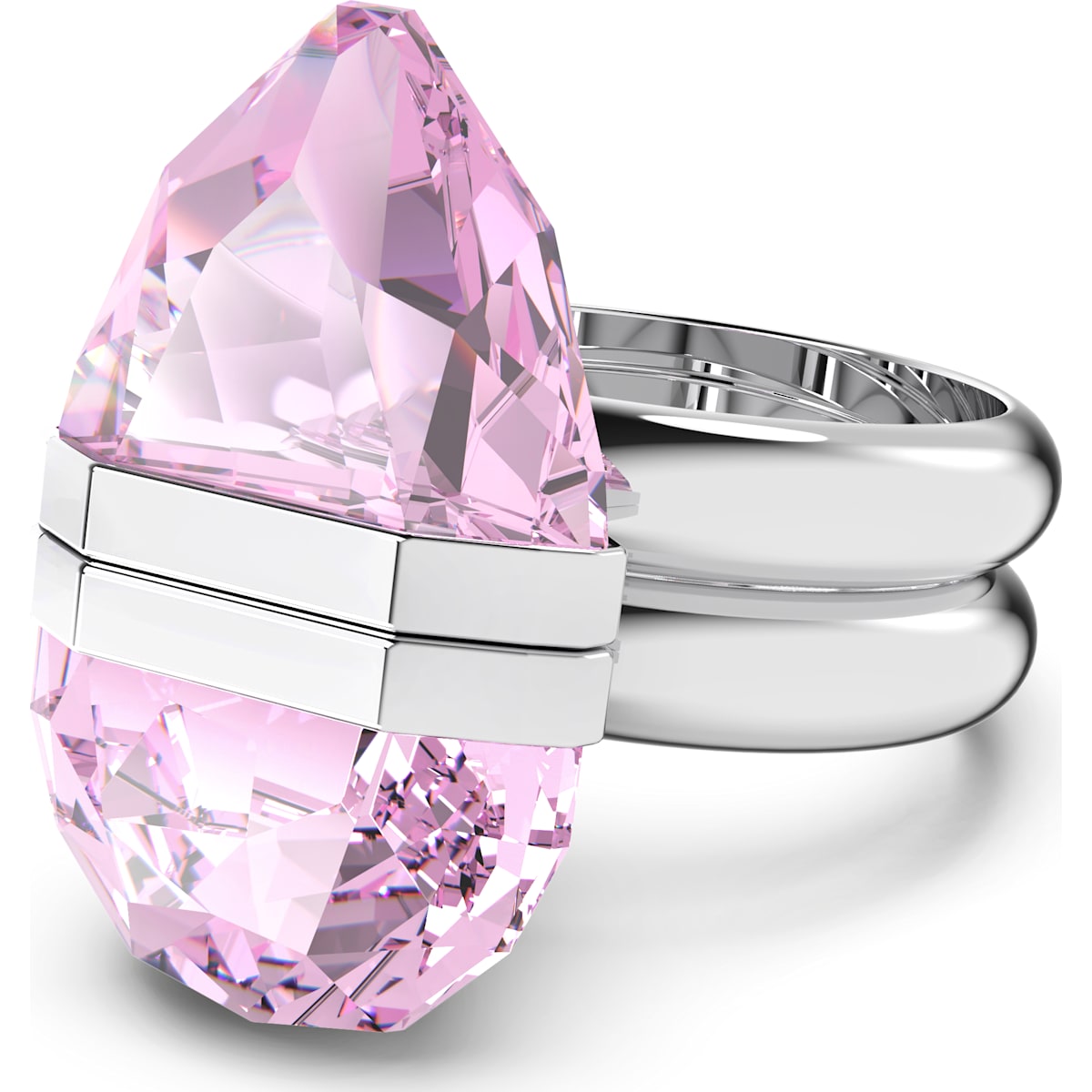 Swarovski - Lucent Ring, Magnetisch, Rosa, Rhodiniert - CRYSTAL UNTERBERGER