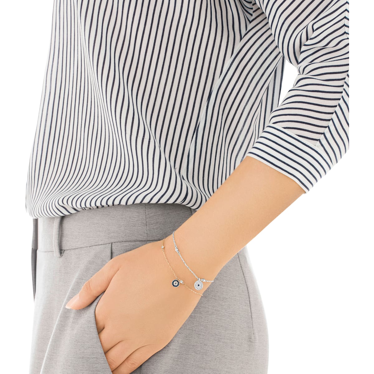 Swarovski - Crystal Wishes Evil Eye Set, Böser Blick, Mehrfarbig, Metallmix - CRYSTAL UNTERBERGER