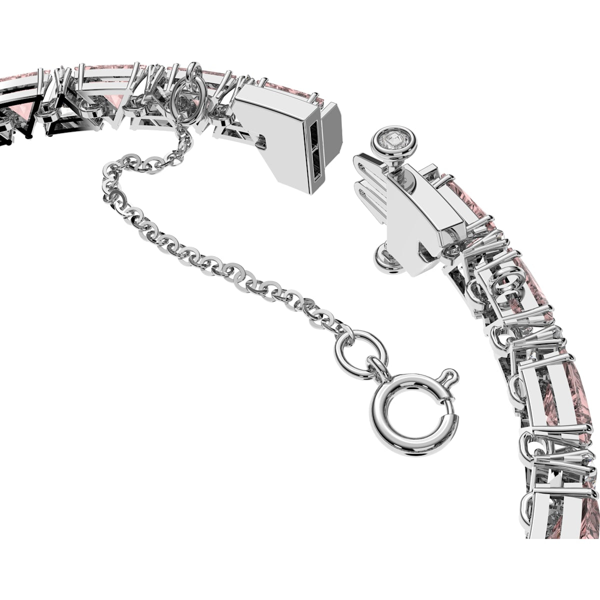 Swarovski - Millenia Armband, Dreieckiger Swarovski Zirkonia, Rosa, Rhodiniert - CRYSTAL UNTERBERGER