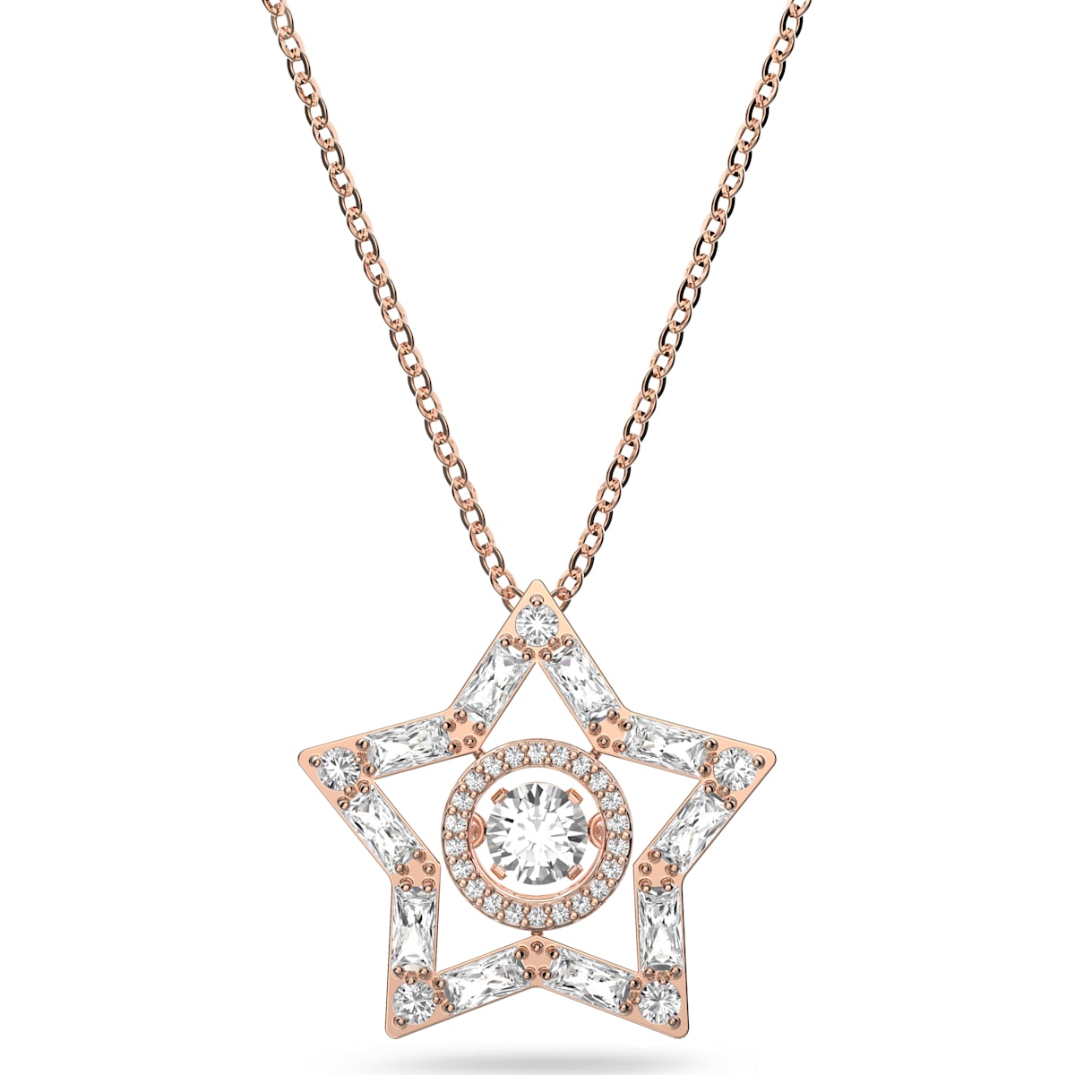 Swarovski - Stella Anhänger, Stern, Weiß, Rhodiniert - CRYSTAL UNTERBERGER