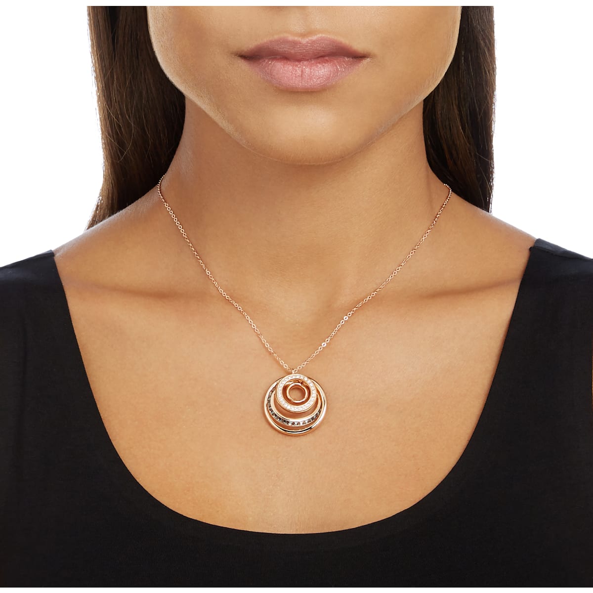 Swarovski - Dynamic Anhänger, Schwarz, Rosegold-Legierungsschicht - CRYSTAL UNTERBERGER